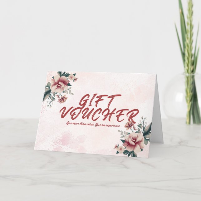 Agradecimiento Tarjeta de Voucher de Regalo Moderna (Anverso)