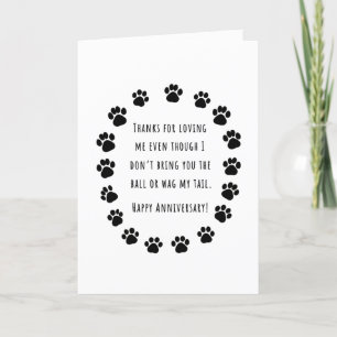Agradecimiento Tarjeta del aniversario de los amantes del perro