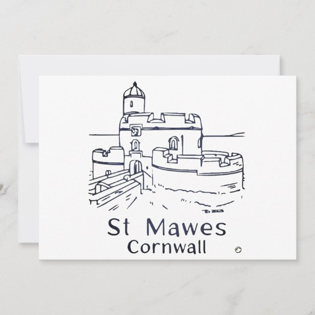 Agradecimiento tarjeta del Castillo de St Mawes (Anverso)