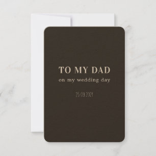 Agradecimiento Tarjeta del Día de la Boda - Padre/Papá