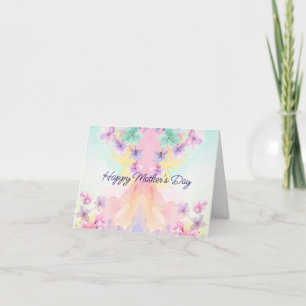 Agradecimiento Tarjeta del Día de la Madre con Acuarela Floral