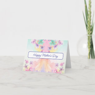 Agradecimiento Tarjeta del Día de la Madre con Acuarela Floral