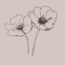 Tarjeta del Día de la Madre con dibujos de la líne