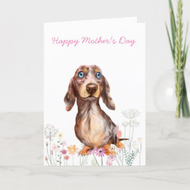 Agradecimiento Tarjeta del Día de la Madre de Dachshund
