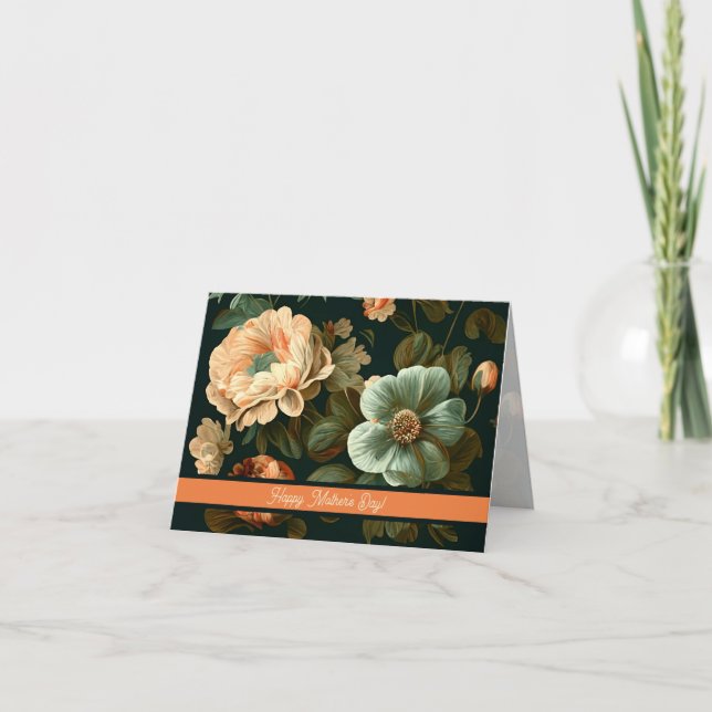 AGRADECIMIENTO TARJETA DEL DÍA DE LA MADRE DE DISEÑO FLORAL DE VI (Anverso)