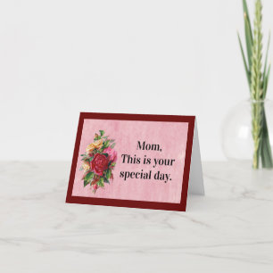 Agradecimiento Tarjeta del día de la madre de diversos Rosas
