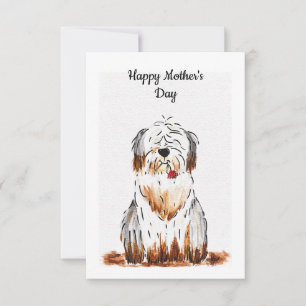 Agradecimiento Tarjeta del día de la madre de perro sucio