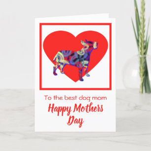 Agradecimiento Tarjeta del Día de la Madre del Perro Rojo del Per