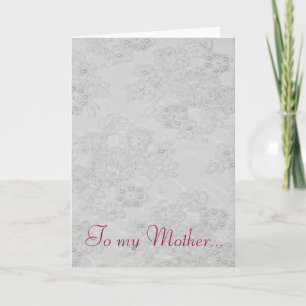 Agradecimiento Tarjeta del Día de la Madre Femenina de Lace con C