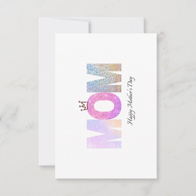 Agradecimiento tarjeta del día de las madres felices (Anverso)