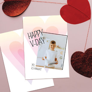 Agradecimiento Tarjeta del Día de San Valentín con foto del coraz