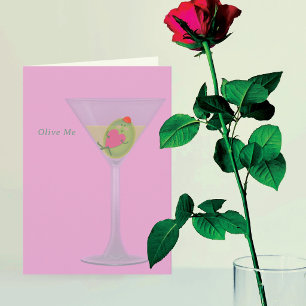 Agradecimiento Tarjeta del Día de San Valentín de Aceituna y Mart