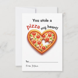 Agradecimiento Tarjeta del día de San Valentín de la clase de piz