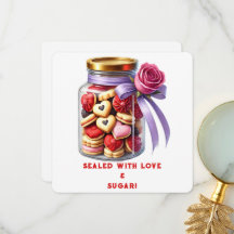 Tarjeta del día de San Valentín - Tarro de Galleta