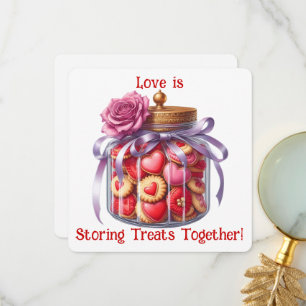 Agradecimiento Tarjeta del día de San Valentín - Tarro de Galleta