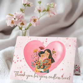 Agradecimiento Tarjeta del día del amor eterno de la madre