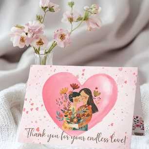 Agradecimiento Tarjeta del día del amor eterno de la madre