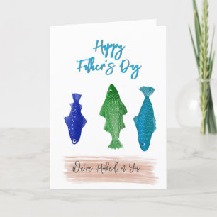 Agradecimiento Tarjeta del Día del Padre de peces abstractos