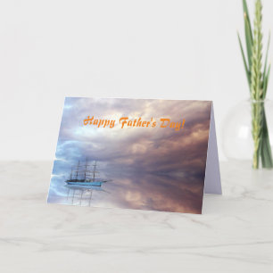 AGRADECIMIENTO TARJETA DEL DÍA DEL PADRE DEL BUQUE DE VELA
