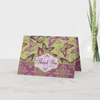 Agradecimiento Tarjeta del ligón TY de los besos de la mariposa