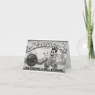 Agradecimiento Tarjeta Divertida de Boda Retro