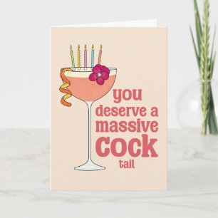 Agradecimiento Tarjeta divertida de cumpleaños con cóctel para me