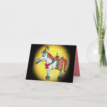 Tarjeta divertida de cumpleaños de caballo