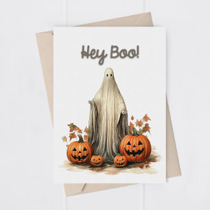 Agradecimiento Tarjeta divertida de Halloween de fantasma