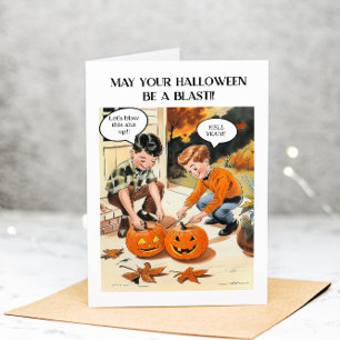 Agradecimiento Tarjeta divertida de Halloween para adultos con sa
