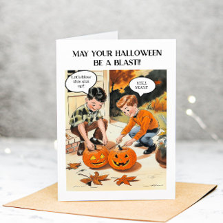 Agradecimiento Tarjeta divertida de Halloween para adultos con sa
