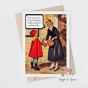 Agradecimiento Tarjeta divertida de Halloween para mamá adulta sa