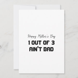 Agradecimiento Tarjeta divertida del Día de la Madre para 3 niños