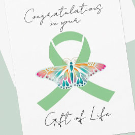Agradecimiento Tarjeta doblada de cuidado de trasplante de person