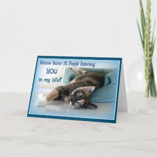 Agradecimiento Tarjeta El día de San Valentín Cat Lover Valentine