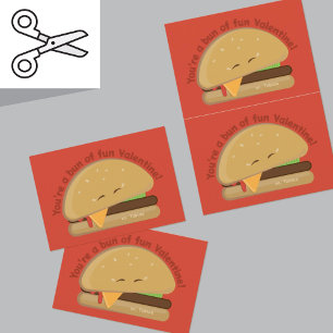 Agradecimiento Tarjeta El día de San Valentín de Cheeseburger