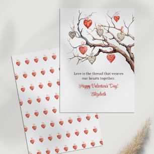 Agradecimiento Tarjeta El día de San Valentín de los corazones bo