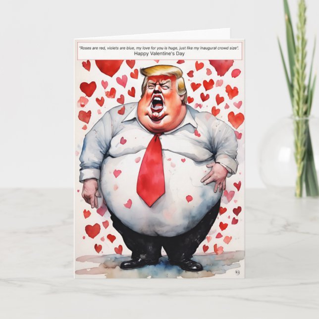 Agradecimiento Tarjeta El día de San Valentín Drumpf (Anverso)