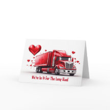 Tarjeta el día de San Valentín Para Camioneros