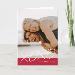 Agradecimiento Tarjeta El día de San Valentín XOXO con tinta - Ro