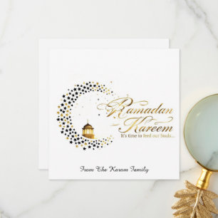 Agradecimiento tarjeta elegante de vacaciones de Ramadan Kareem