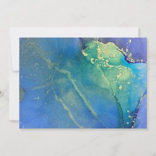 Agradecimiento Tarjeta en blanco de color con tinta de alcohol de