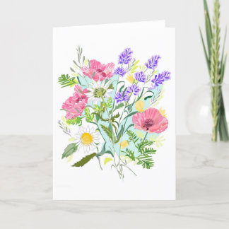 Agradecimiento Tarjeta en blanco de primavera inglesa