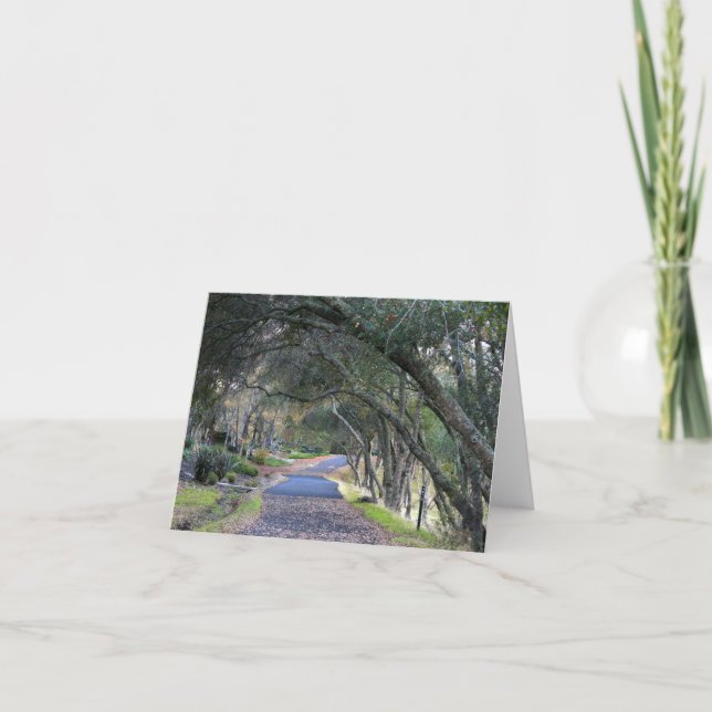 Agradecimiento Tarjeta en blanco, "Paseo de otoño" (Anverso)
