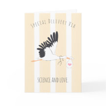 Tarjeta especial de saludo de entrega de IVF Baby 
