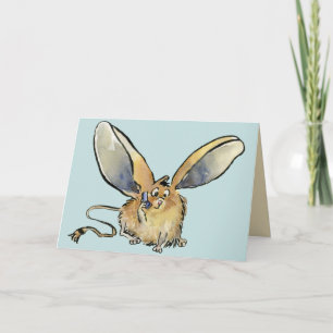 Agradecimiento Tarjeta espigada larga de Jerboa del dibujo