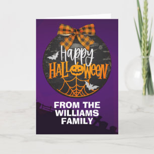 Agradecimiento Tarjeta familiar de Halloween