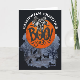 Agradecimiento Tarjeta familiar de saludos de Halloween