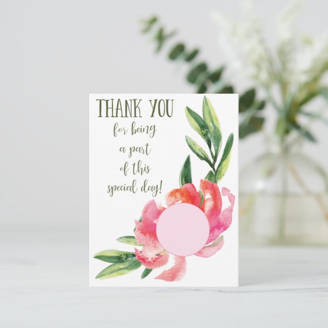 Agradecimiento Tarjeta favorita de ducha EOS de balón de labios (Anverso de pie)