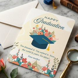 Agradecimiento Tarjeta Feliz de Graduación para Hijo o Hija
