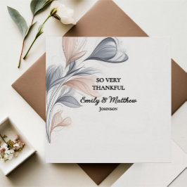 Agradecimiento Tarjeta Floral de acuarela de diseñadorGracias